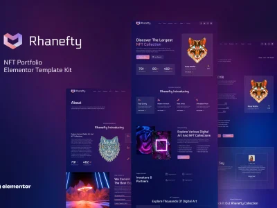 Rhanefty - NFT Portfolio Elementor Template Kit