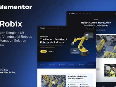 Robix – Industrial Robotic & Automation Solution Elementor Template Kit
