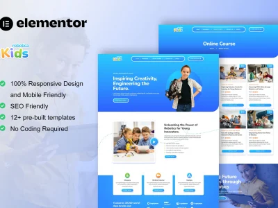 RoboticaKids - Kid Robotic School Elementor Pro Template Kit