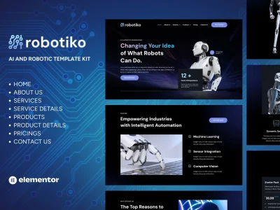 Robotiko - Robotic & AI Elementor Template Kit