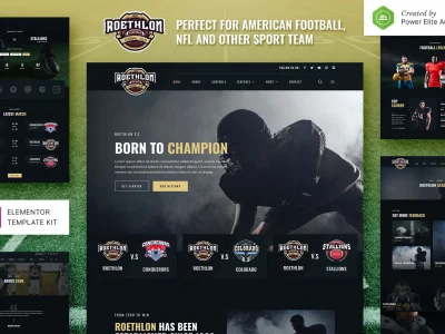Roethlon – American Football & NFL Elementor Template Kit