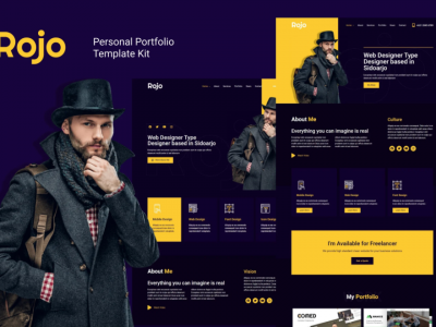 Rojo - Personal Portfolio Elementor Template Kit