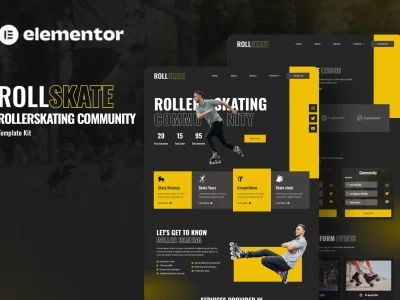 Rollskate - Rollerskating Community Elementor Template Kit