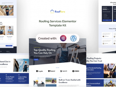 Rooffero - Roofing Services Elementor Template Kit