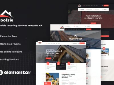 Roofsie - Roofing Services Elementor Template Kit