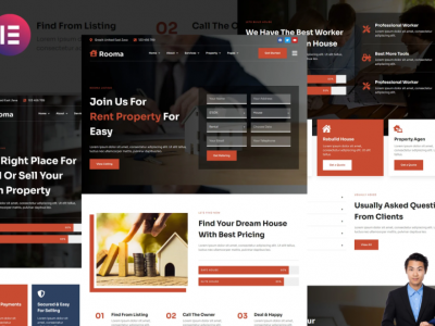 Rooma - Real Estate & House Developer Elementor Template Kit