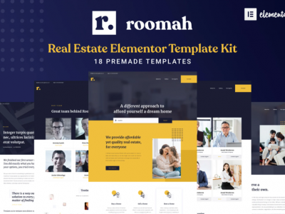Roomah - Real Estate Agent Elementor Template Kit
