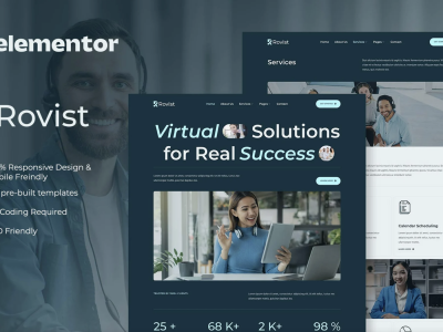 Rovist - Virtual Assistant Service Elementor Template Kit