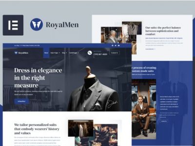 RoyalMen - Tailored Suits Elementor Pro Template Kit