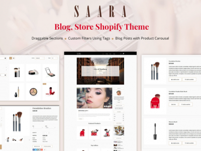 Saara - Blog, Store Shopify Theme