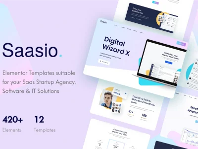 Saasio - Saas & Startup Elementor Template Kit
