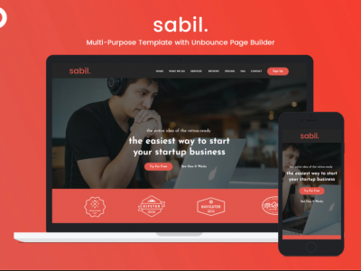 Sabil- MultiPurpose Unbounce Landing Page Template
