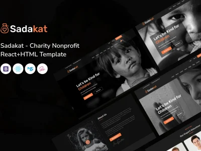 Sadakat - Charity Nonprofit React+HTML Template