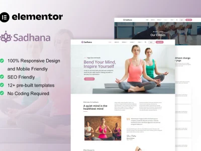 Sadhana - Yoga Teacher & Studio Elementor Template Kit