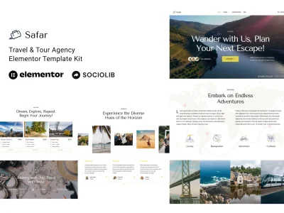 Safar - Travel & Tour Agency Elementor Template Kit