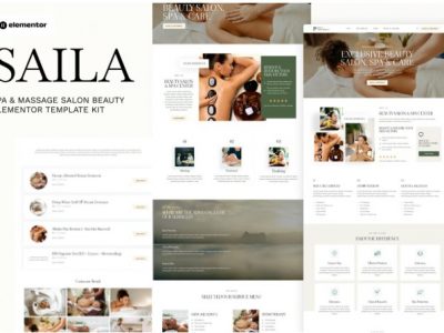 Saila - Spa & Massage Salon Beauty Elementor Template Kit