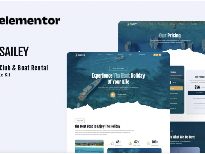 Sailey - Yacht Club & Boat Rental Elementor Template Kit