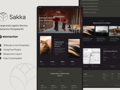 Sakka - Photography Service & Portfolio Elementor Template Kit