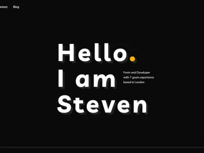 Salimov - Horizontal Personal NextJS Portfolio