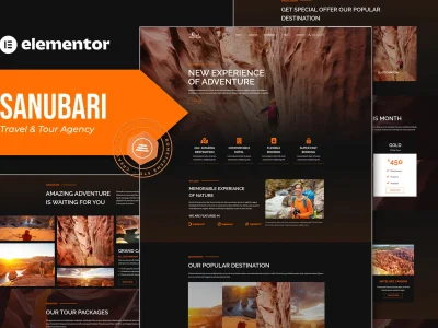 Sanubari - Travel & Tour Agency Elementor Template Kit