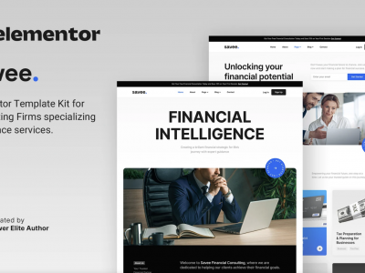 Savee – Financial Consulting Elementor Template Kit
