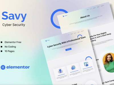 Savy - Cyber Security Elementor Template Kit