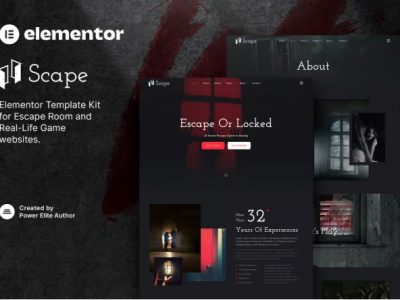 Scape – Real-Life Escape Room Game Elementor Template Kit