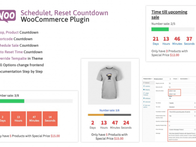 Schedule, Reset Countdown Plugin WooCommerce WooCP