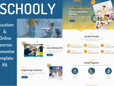 Schooly - Education & Online Courses Elementor Pro Template Kit
