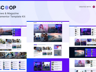 Scoop - News & Magazine Elementor Pro Template Kit