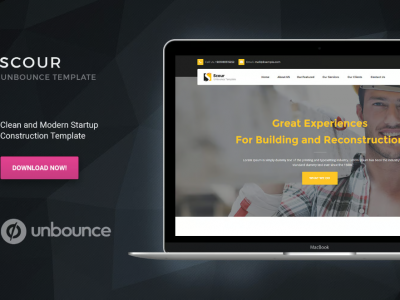 Scour - Construction Unbounce Landing Page
