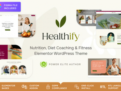 Healthify - Diet Recipes & Health Coaching Theme