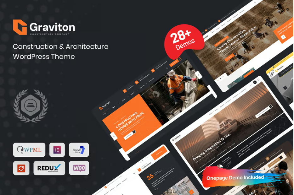 Gravtion - Construction WordPress Theme