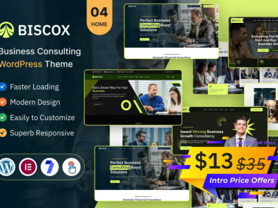 Biscox – Business Consulting WordPress Theme