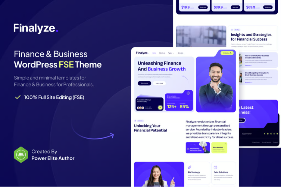 Finalyze – Finance & Business FSE WordPress Theme