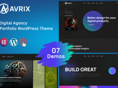 Avrix - Digital Agency Portfolio WordPress