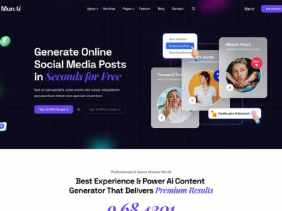 MunAi - AI Writer & Copywriting WordPress Theme