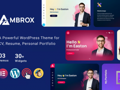 Ambrox - Personal Portfolio Resume Theme