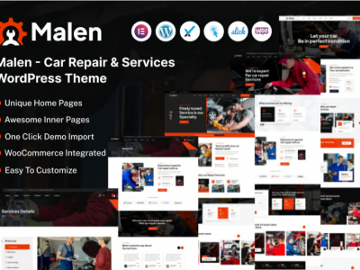 Malen - Car Service & Repair WordPress Theme