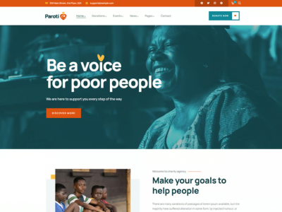 Paroti - Nonprofit Charity WordPress Theme