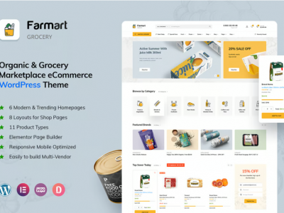 Farmart - Organic & Grocery Marketplace WordPress