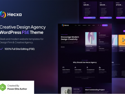 Hecxa – Creative Design Agency FSE WordPress Theme