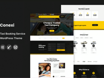 Conexi - Taxi Booking Service WordPress Theme