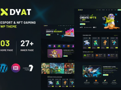 DYAT - eSports and Gaming NFT WordPress Theme