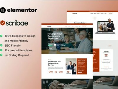 Scribae - Notary & Legal Service Elementor Template Kit