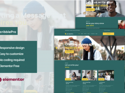 Scribble - Content Writing Service Elementor Template Kit