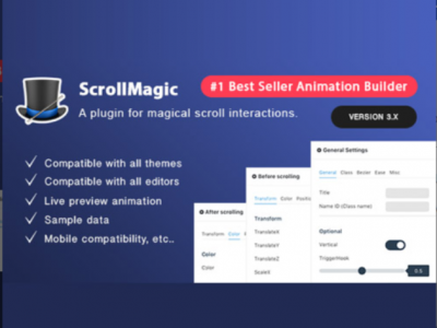 Scroll Magic WordPress – Scrolling Animation Builder Plugin