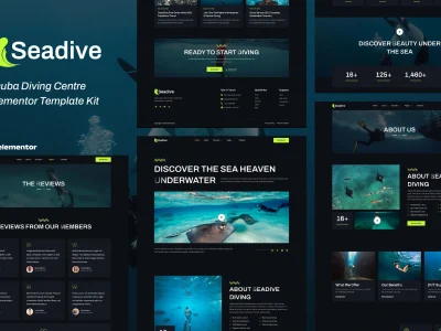 Seadive - Scuba Diving Centre Elementor Template Kit