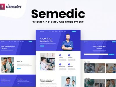 Semedic - Doctor Telehealth Elementor Template Kit