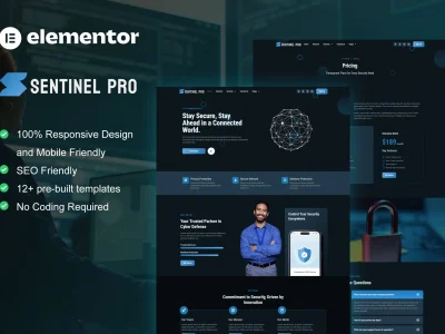 Sentinel - Cyber Security Services Elementor Pro Template Kit